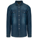 Men's long-sleeved denim shirt - Kariban