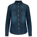 Ladies' long-sleeved denim shirt - Kariban