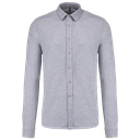 Long-sleeved piqué knit shirt - Kariban