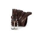 Leather plaited belt - K-up