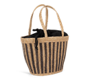 Eco-friendly striped seagrass basket bag - Kimood