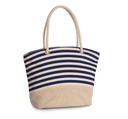 Jute canvas duffel shopping bag - Kimood