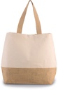 Canvas & jute hold-all shopper bag - Kimood