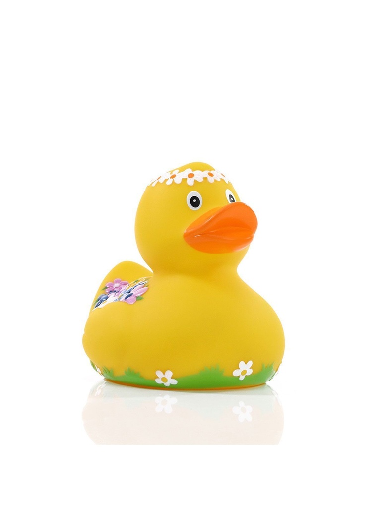 Squeaky duck, flower design · 2