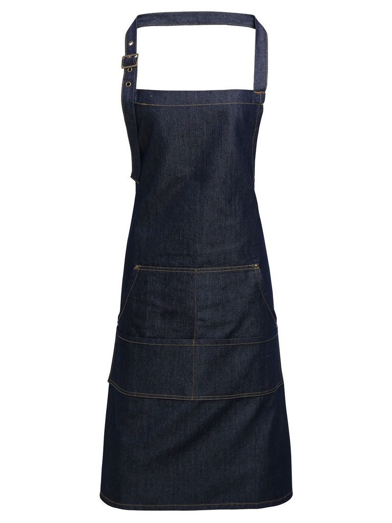 Jeans Stitch Denim Bib Apron · 2