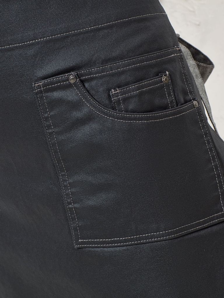 Division Waxed Look Denim Waist Apron · 3