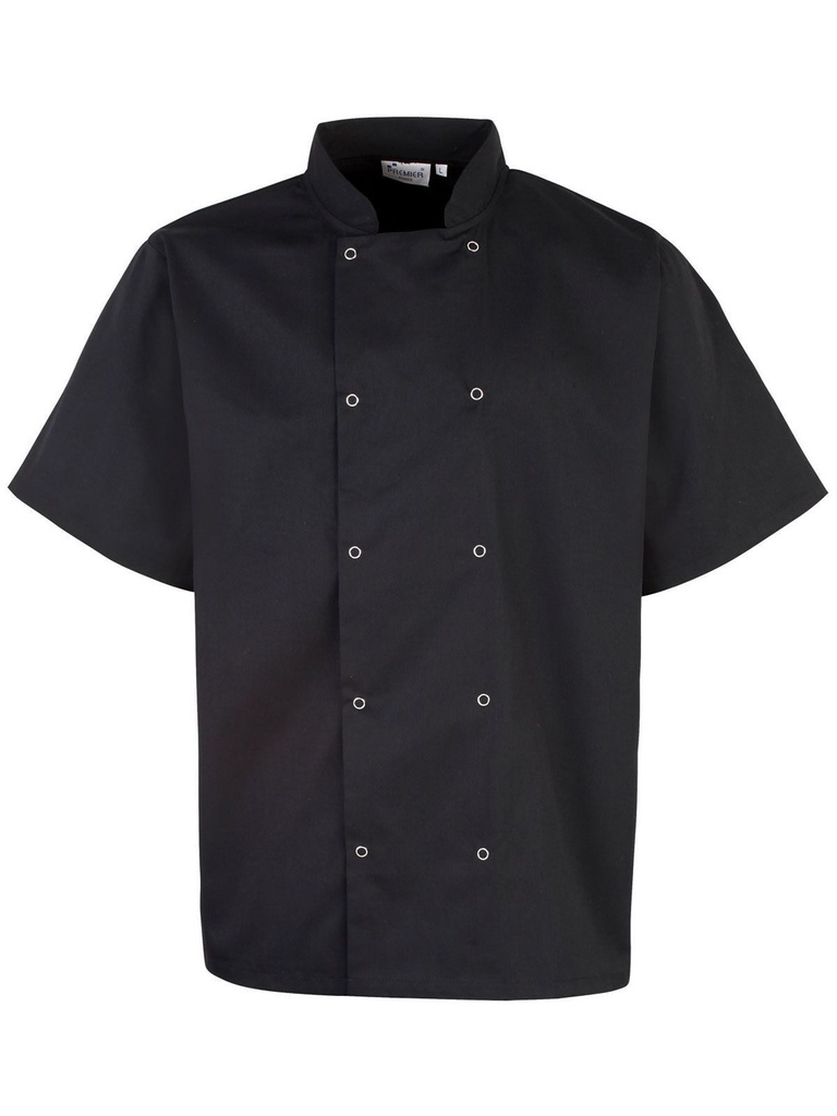 Studded Front Shorts Sleeve Chef's Jacket · 2