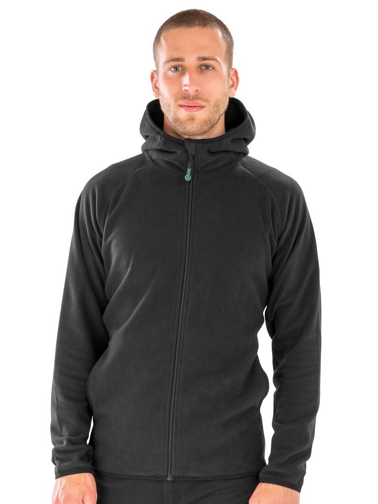 Hooded Recycled Microfleece Jacket · 2