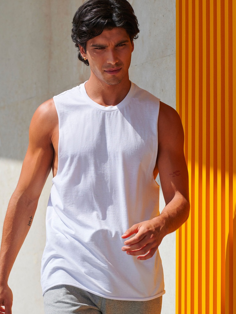 Men's High Neck Slash Armhole Vest · 2