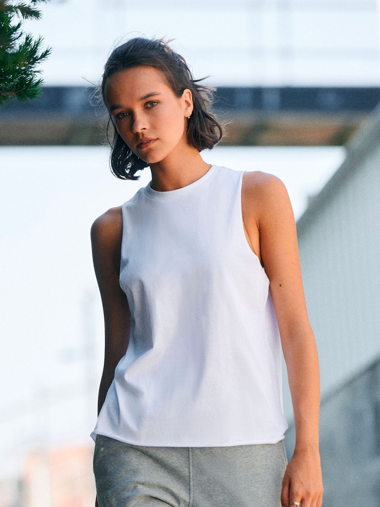 Women's High Neck Slash Armhole Vest · 2