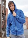 Felpa con cappuccio e zip in cotone organico