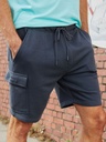 Pantaloncini in felpa stile cargo con tasche laterali