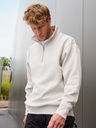 Felpa con zip 1/4 e interno felpato