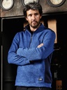 Felpa in pile a mezza zip con inserti in softshell e maglia esterna