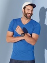 T-shirt in cotone a vestibilità attillata con scollo a V