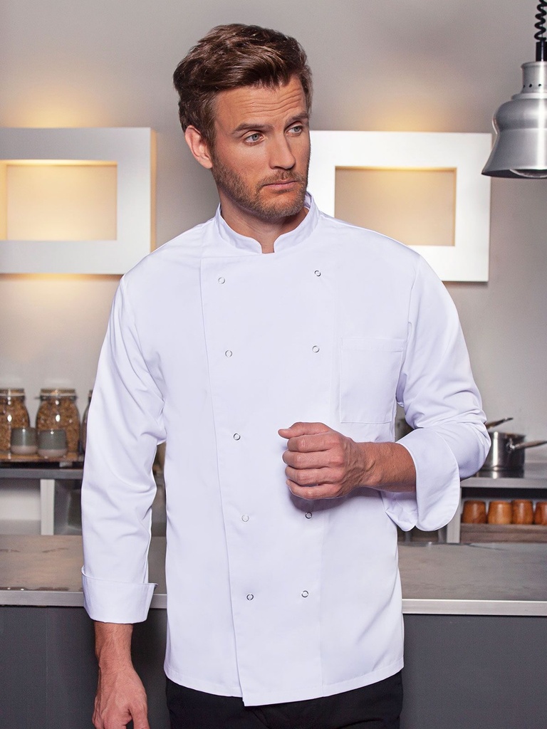 Giacca da chef basic con taschino e bottoni a pressione
