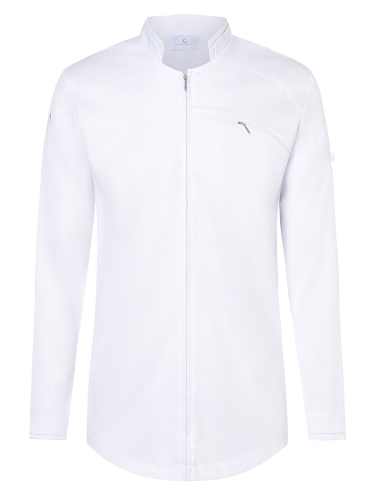 Giacca da cuoco slim fit a maniche lunghe in jersey piqué