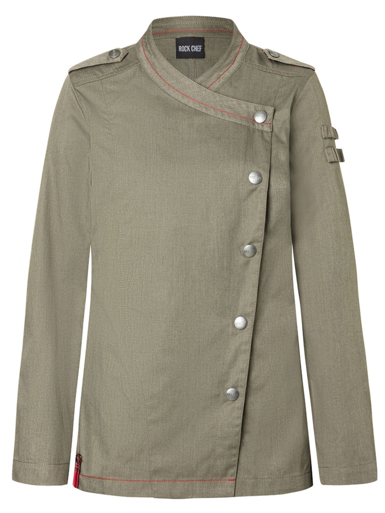 Long-sleeved Ladies' Chef Jacket Denim