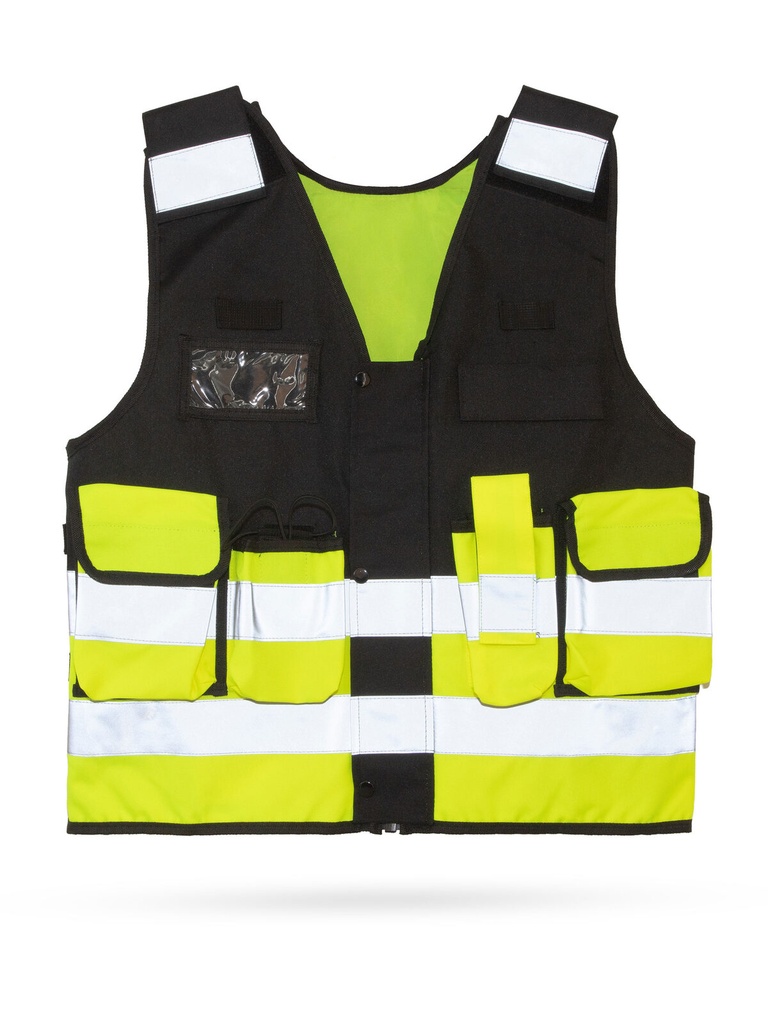 Gilet di sicurezza ad alta visibilità con tasche e cerniera YKK