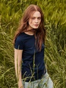T-shirt da donna in cotone pettinato slim fit