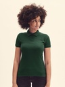 Polo da donna in cotone pettinato leggermente sfiancata