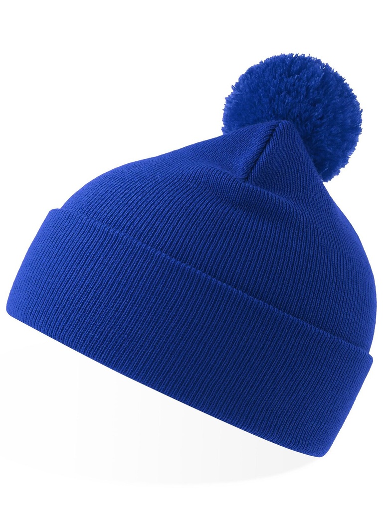 Berretto con pompom in poliestere riciclato