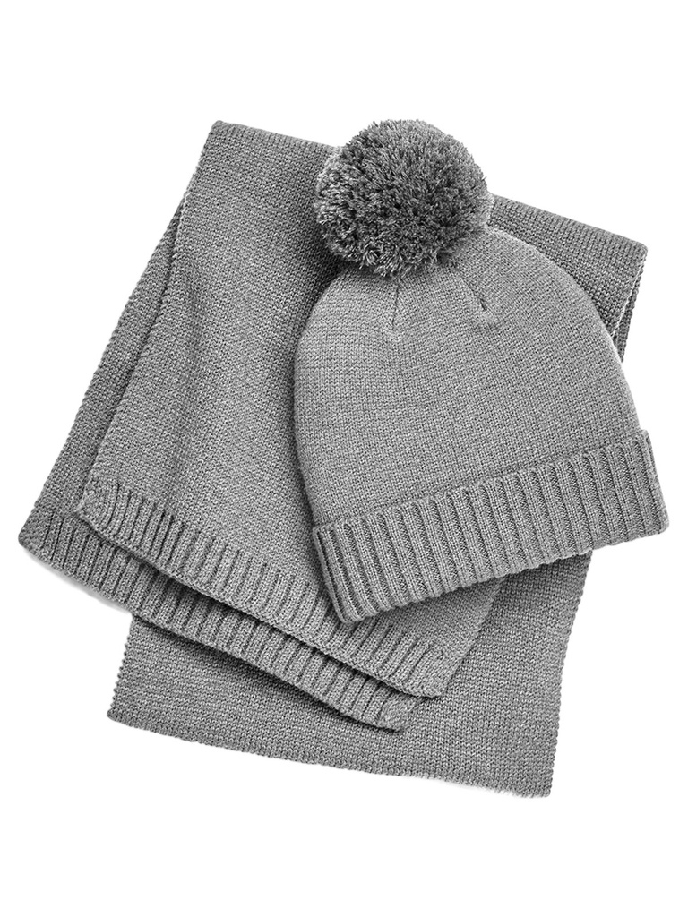 Set regalo sciarpa e berretto in maglia soft-touch