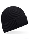Cuffia in cotone organico con patch e risvolto