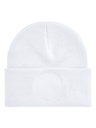Berretto in acrilico soft-touch con patch decorativa in cotone