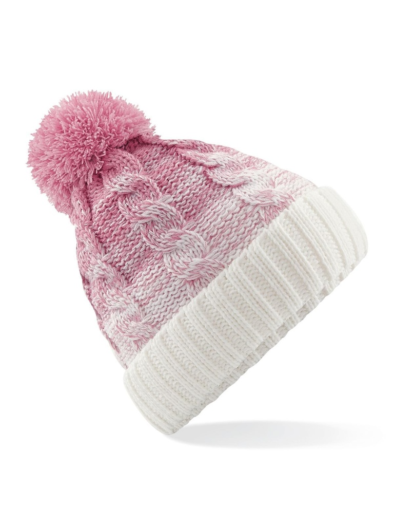 Berretto in maglia pesante con pon-pon e fodera shearling