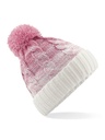 Berretto in maglia pesante con pon-pon e fodera shearling