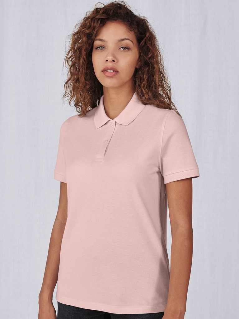 Polo da donna in piqué di cotone prelavato