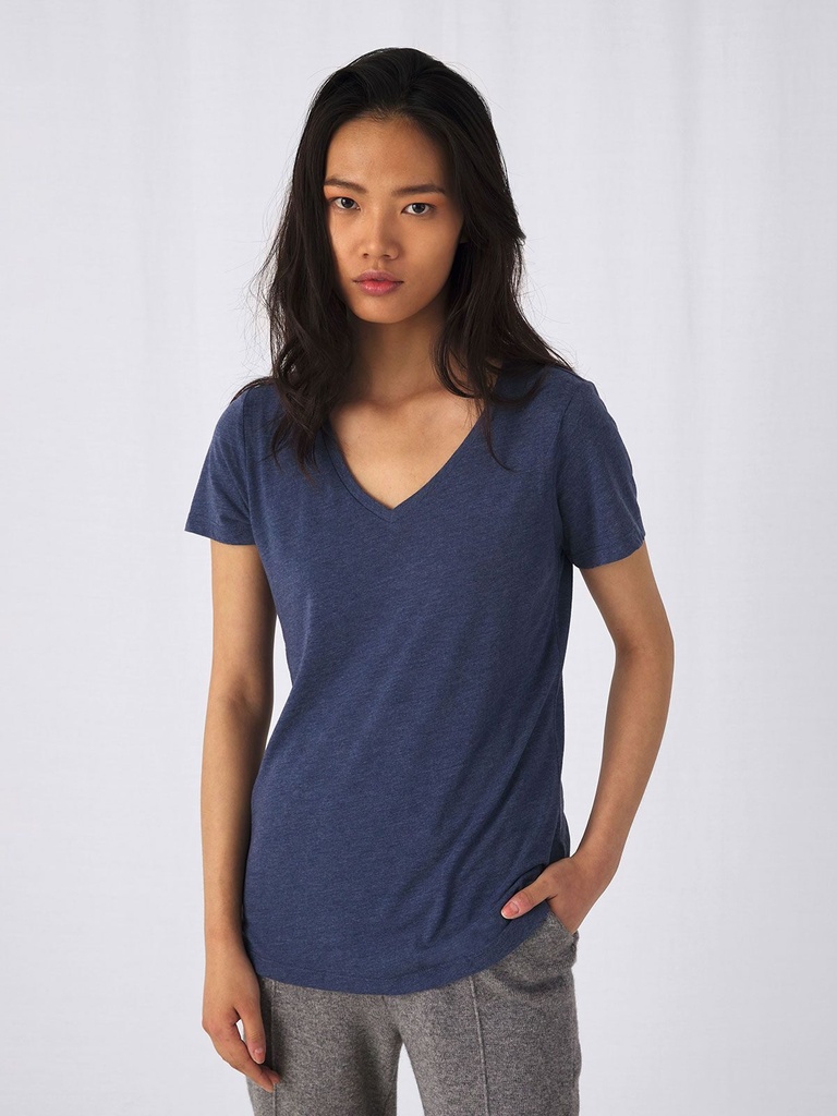 T-shirt donna a maniche corte in tessuto triblend morbido e resistente