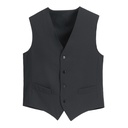 Gilet Unisex with black buttons and clasp on the back Carlo