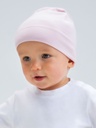 Cappellino da neonato in cotone organico con risvolto e fascia morbida