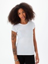 T-shirt da donna in cotone organico con maniche a risvolto