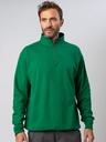 Felpa in cotone con zip 1/4 e interno felpato