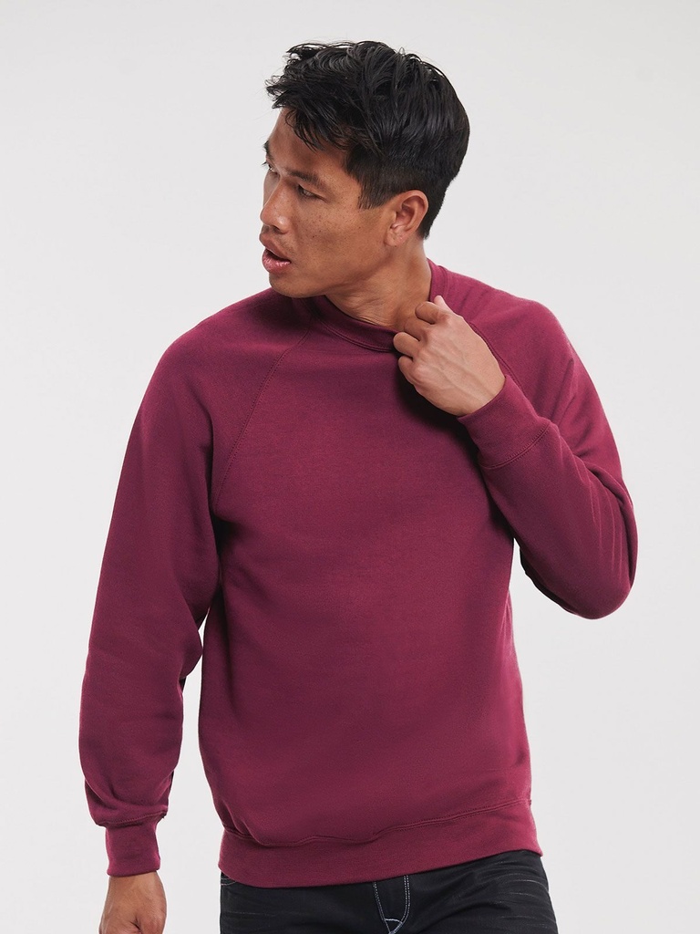 Felpa con maniche raglan e interno felpato