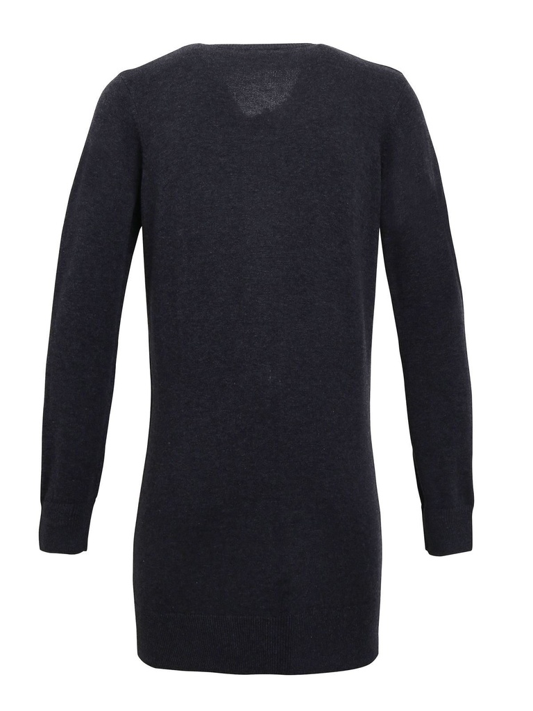 Cardigan lungo in maglia di cotone e acrilico