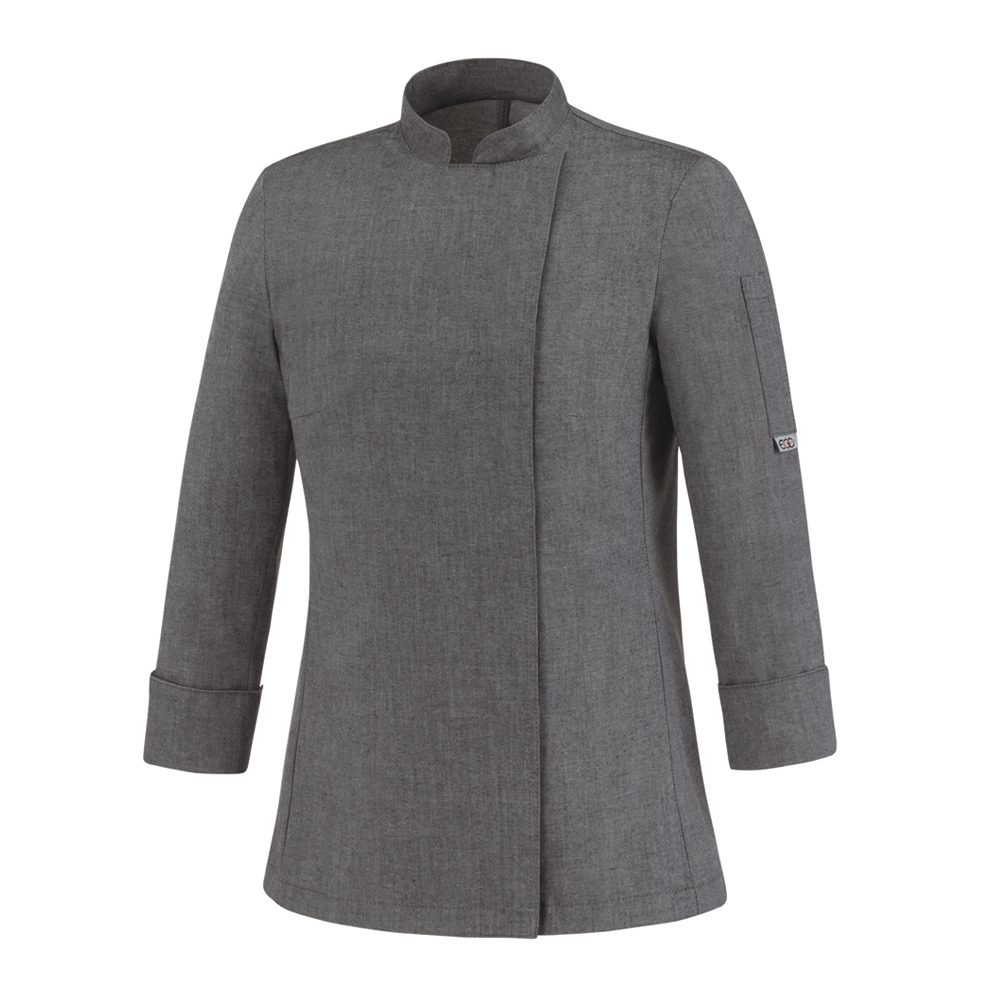 Woman chef jacket with press buttons Girl