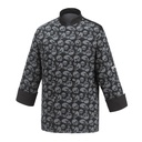 Unisex chef jacket with buttons and back in Air Plus Black