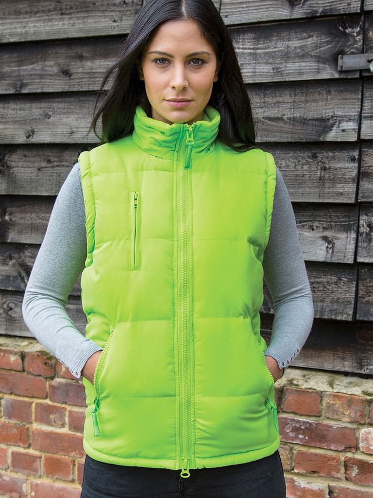 Gilet imbottito con fodera in pile e cappuccio regolabile