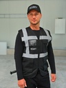Gilet di sicurezza multifunzione con stampa 'Security' e tasche