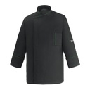 Unisex chef jacket with press buttons, long sleeves and back in Air Plus Microtec ml