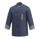 Unisex chef jacket with press buttons and back in Air Plus Twins
