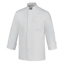 Chef jacket Unisex with mandarin collar, press buttons, long sleeves and breathable back in Air Plus Daniel