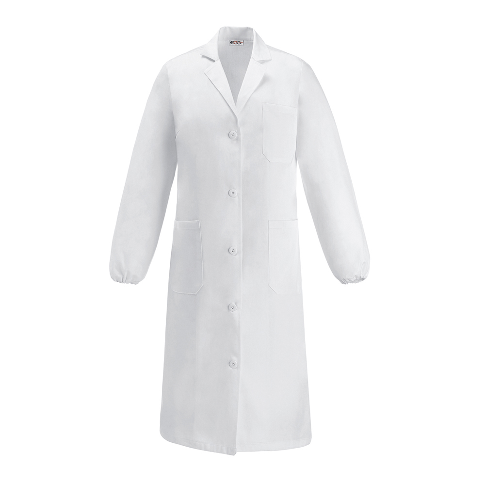 Medical coat woman regular fit with buttons, elastic polses and martingala Adel