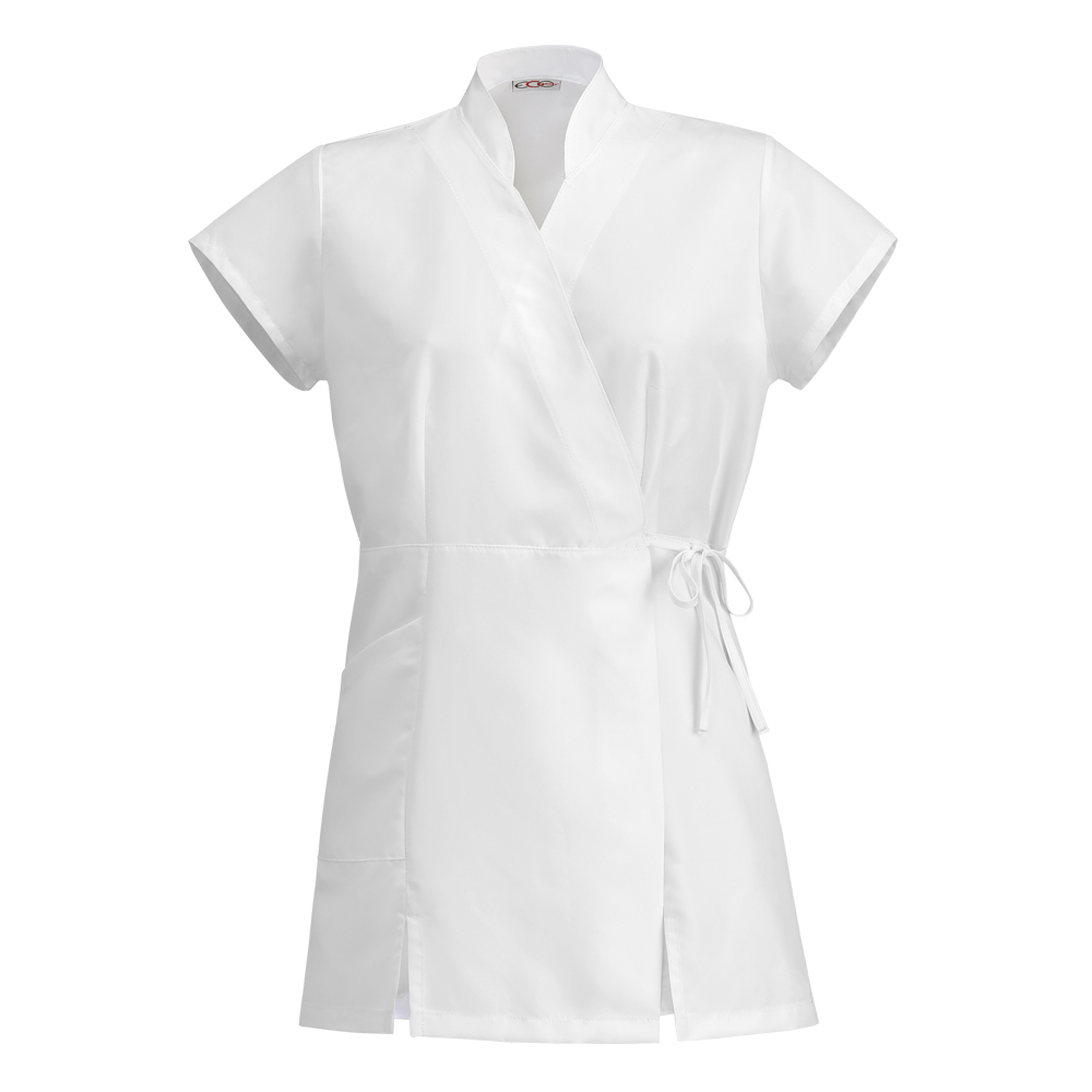 Kimono a manica corta con tasca laterale, doppia allacciatura in vita e spacchi laterali per facilitare il movimento, made in sorona