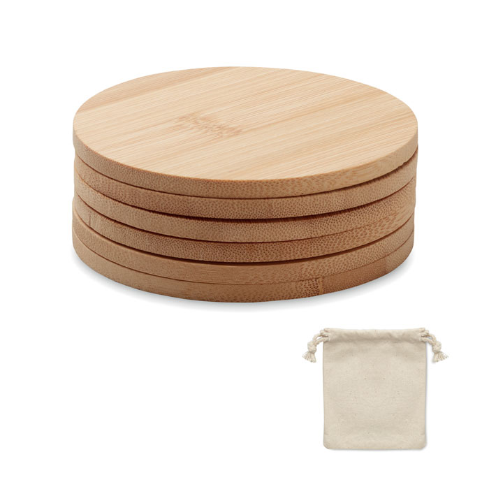BAYin Set - Set di 6 Bambù Coasters