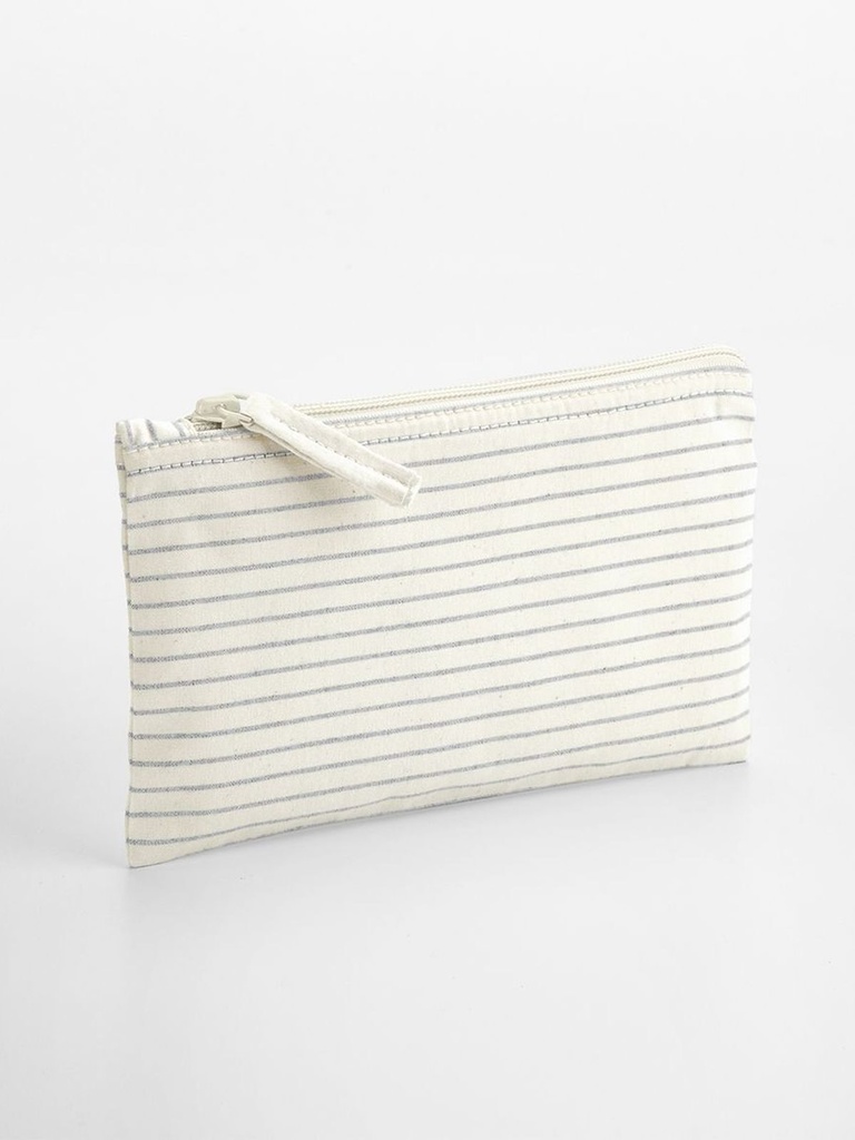 Astuccio multiuso a righe in cotone organico